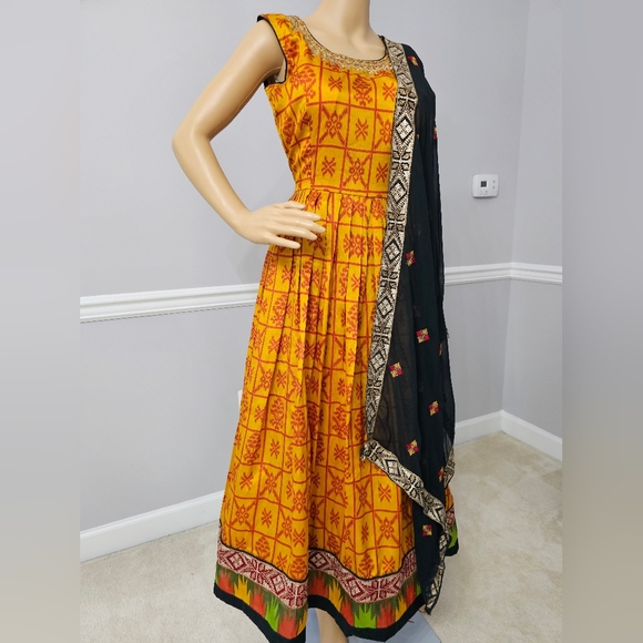 Rust Orange anarkali Suit For Women 2 PC set ethnic Indian wear anarkali suit - Picture 2 of 10